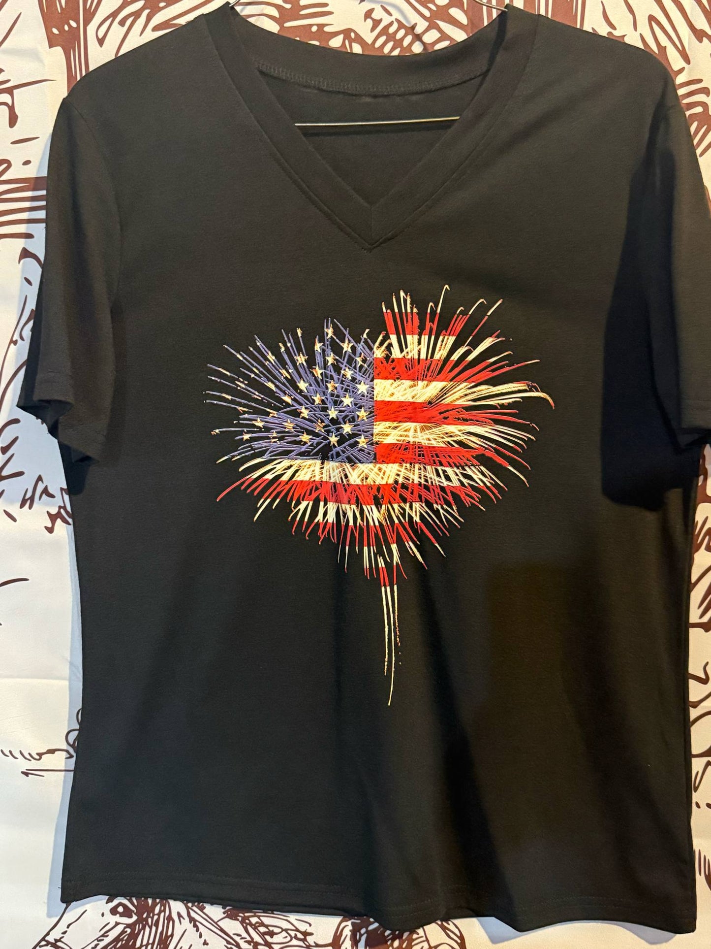 Star-Spangled Firework Heart Tee