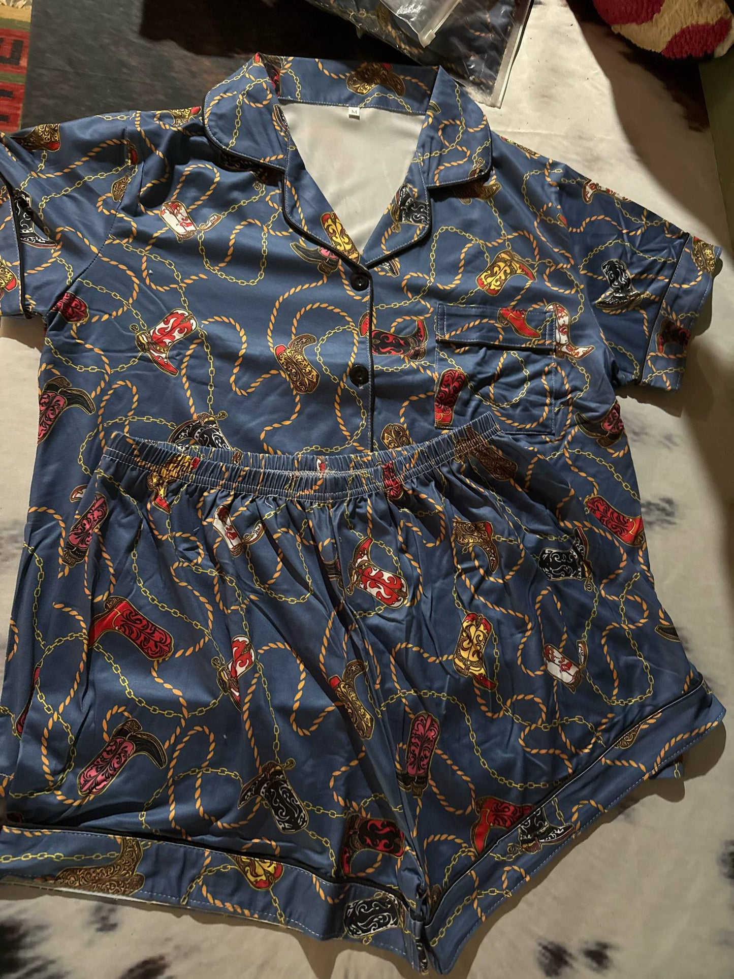 Western Dreams Satin Pajama Set