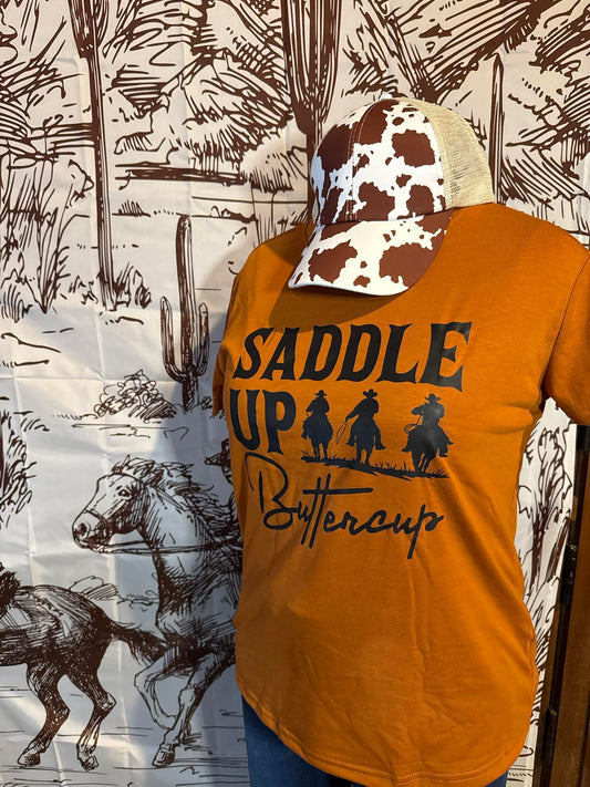 Saddle Up Buttercup Tee – Desert Gold