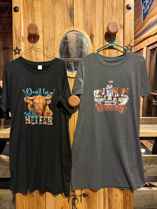 Salty Heifer T-Shirt Dress