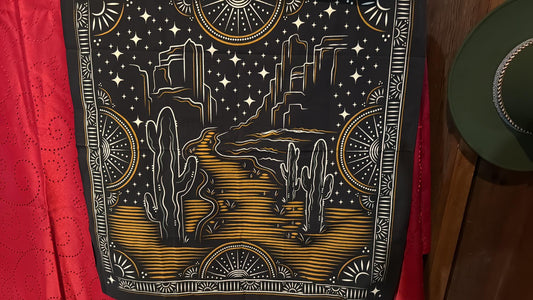 Midnight Desert Cowboy Scarf