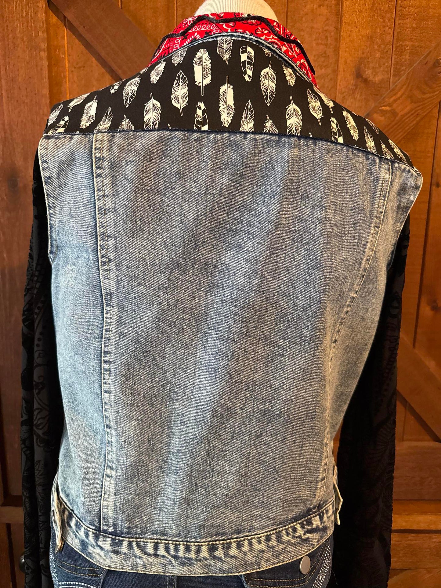 Paisley & Feathers Denim Jacket – One of a Kind