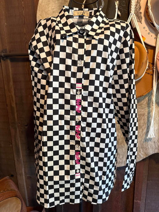 Victory Lane NoPop Riding Shirt - Size Large