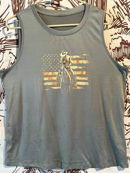 Faithful Cowboy Flag Tank