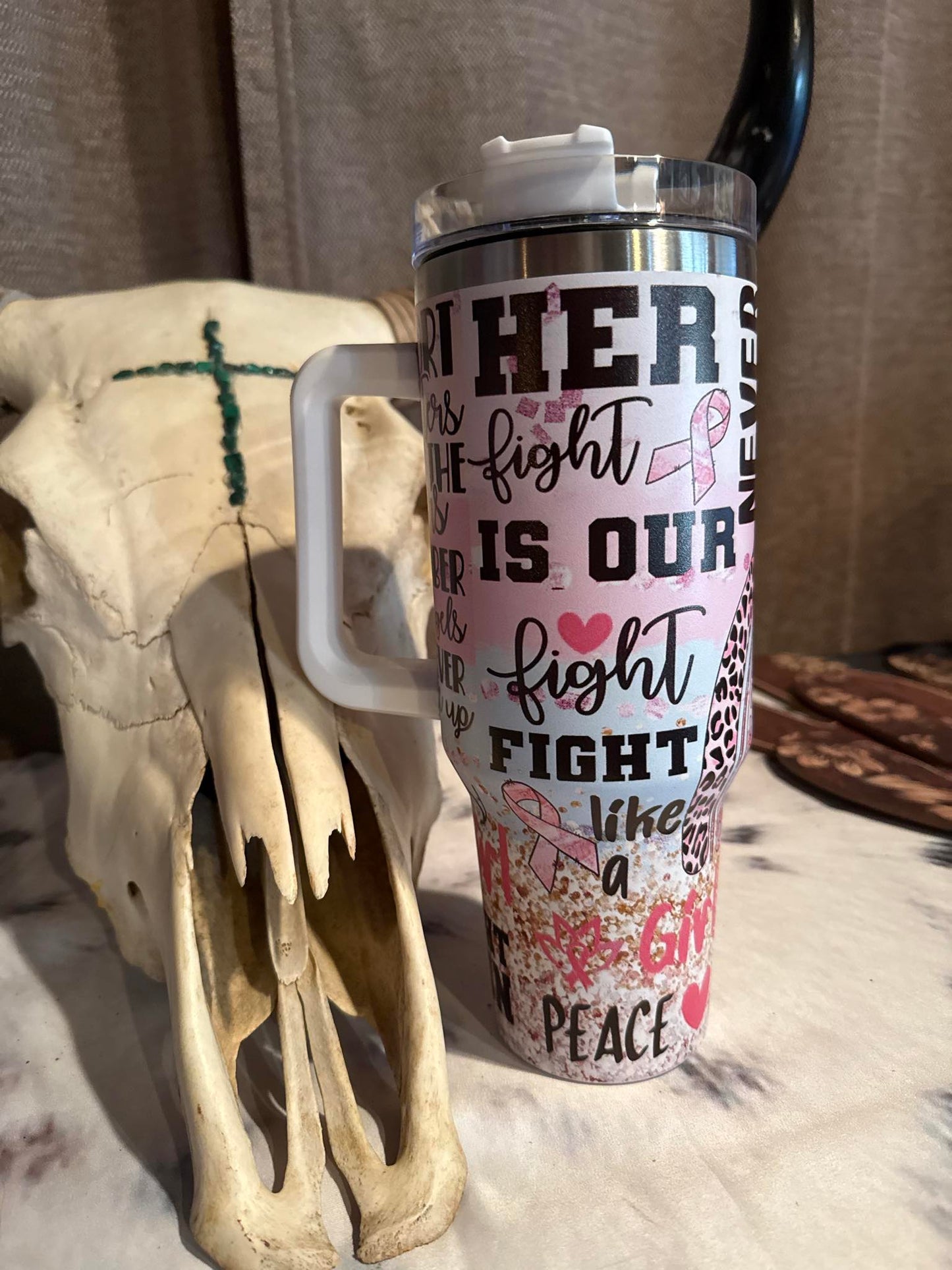 Her Fight Is Our Fight 40oz Tumbler
