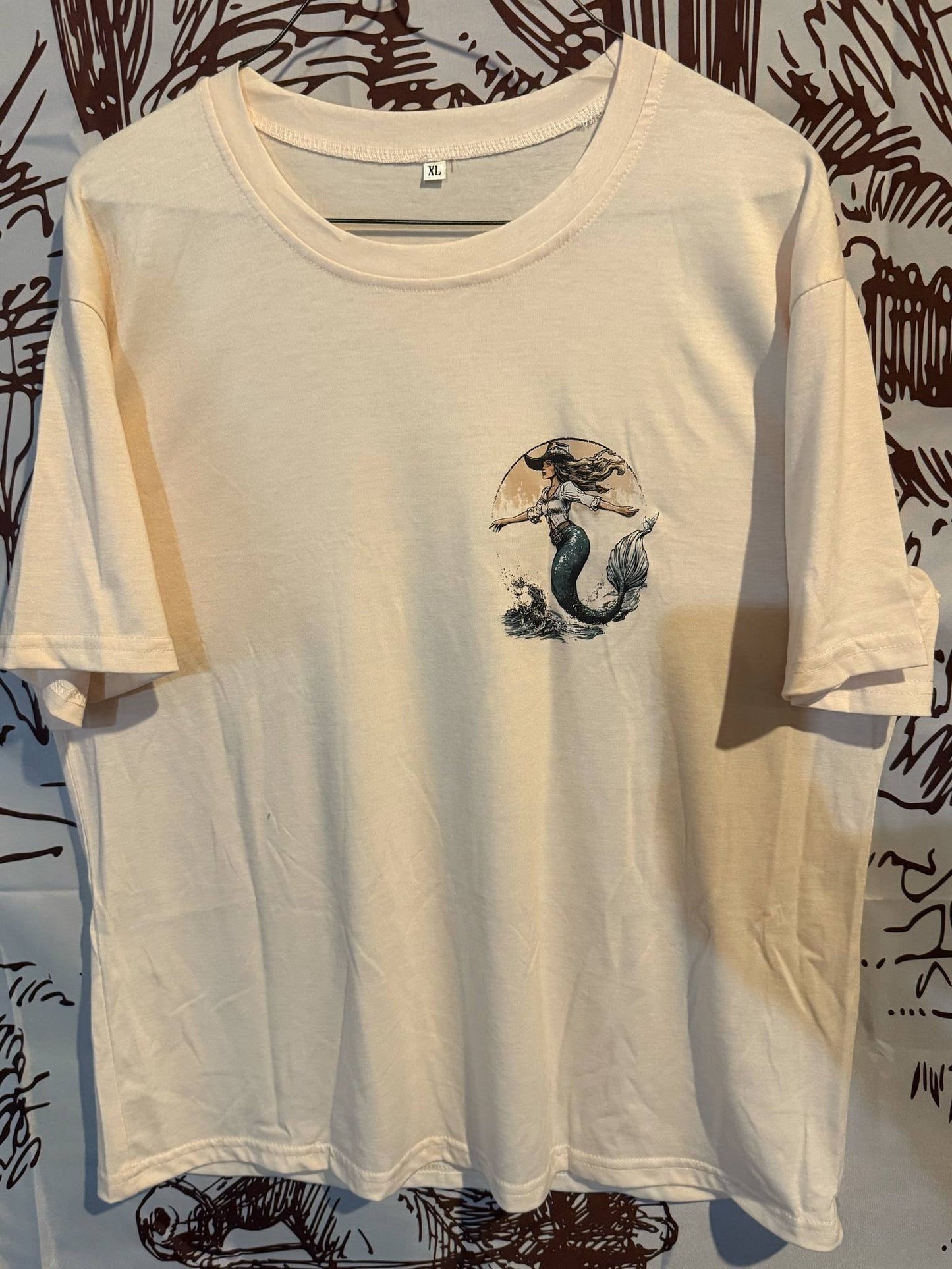 Seaside Cowgirl Mermaid Tee – XL