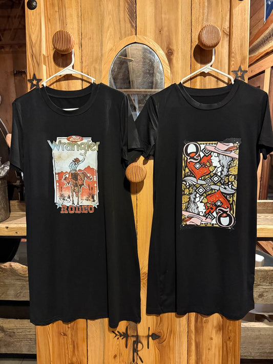 Queen of the Wild West T-Shirt Dress