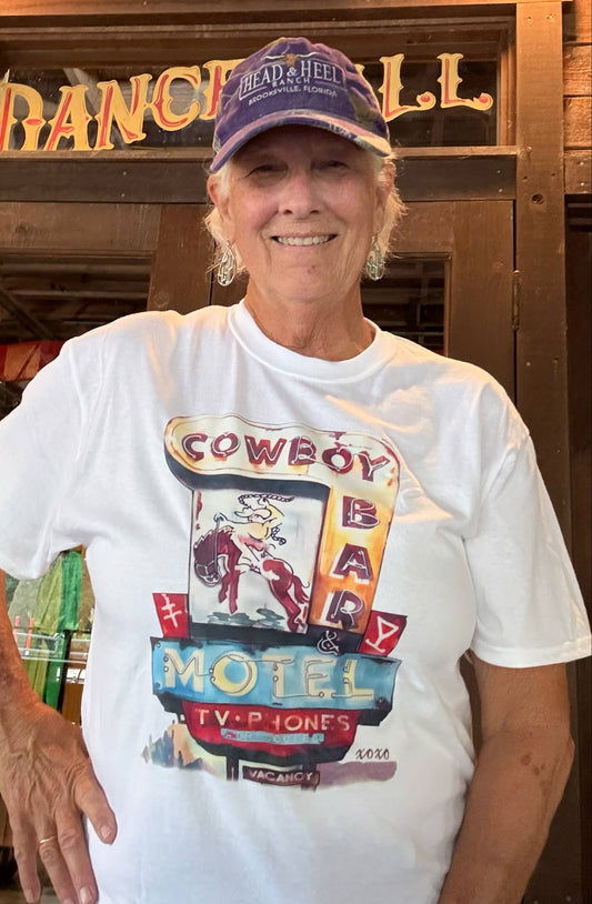 Cowboy Bar & Motel Tee – Retro Cotton Classic